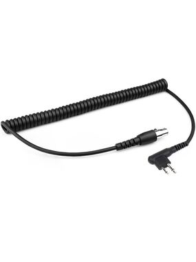 K Plug To 5 Pin Motorola Coiled Black Audio/Radio Accessory Cable